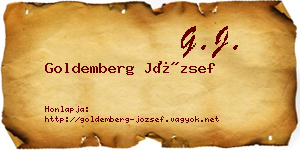 Goldemberg József névjegykártya
